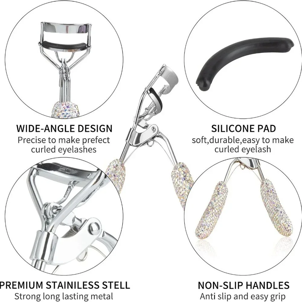 NWT Sparkling Crystal Rhinestone Bling Silver Stocking Stuffers Makeup B…